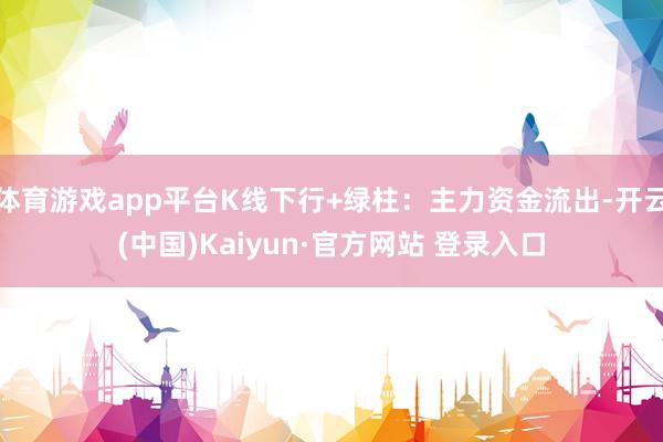 体育游戏app平台K线下行+绿柱：主力资金流出-开云(中国)Kaiyun·官方网站 登录入口