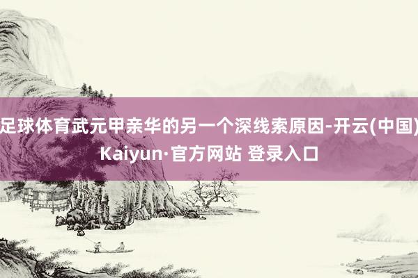足球体育武元甲亲华的另一个深线索原因-开云(中国)Kaiyun·官方网站 登录入口