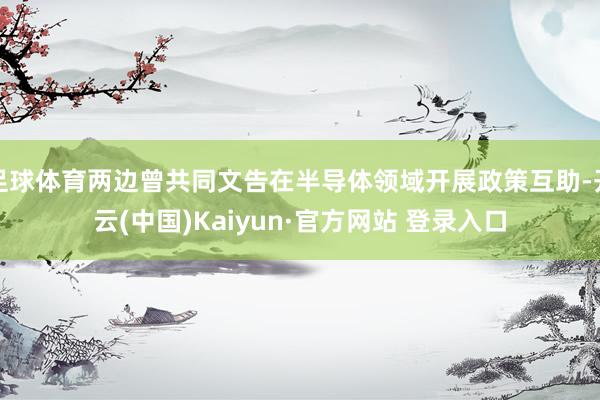 足球体育两边曾共同文告在半导体领域开展政策互助-开云(中国)Kaiyun·官方网站 登录入口