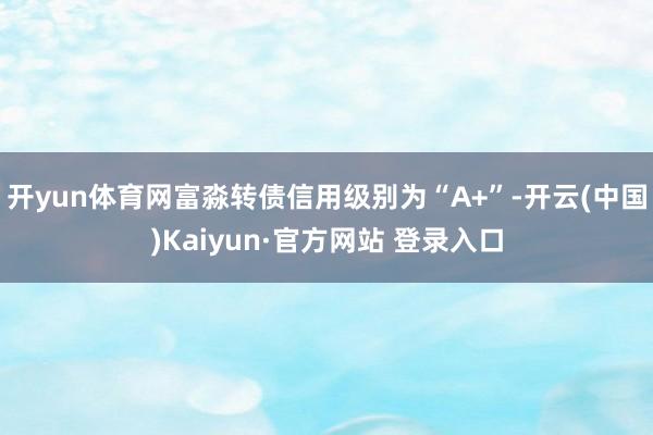 开yun体育网富淼转债信用级别为“A+”-开云(中国)Kaiyun·官方网站 登录入口