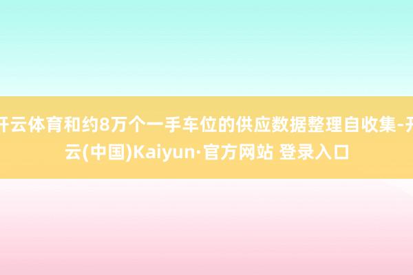 开云体育和约8万个一手车位的供应数据整理自收集-开云(中国)Kaiyun·官方网站 登录入口