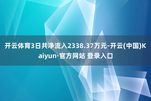 开云体育3日共净流入2338.37万元-开云(中国)Kaiyun·官方网站 登录入口