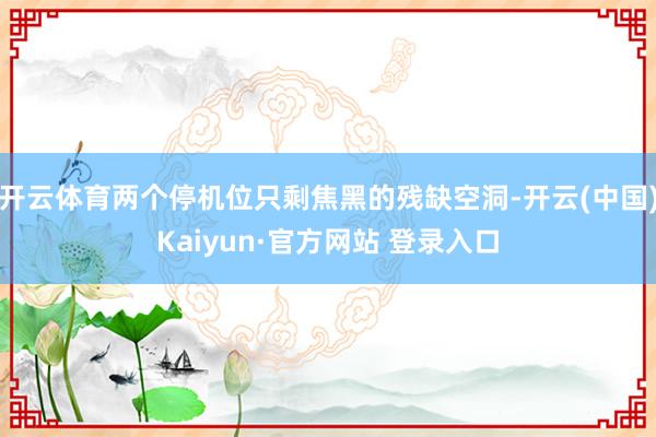 开云体育两个停机位只剩焦黑的残缺空洞-开云(中国)Kaiyun·官方网站 登录入口