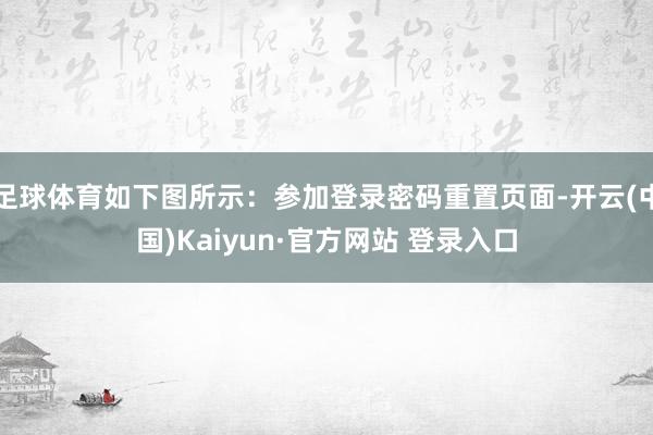 足球体育如下图所示：参加登录密码重置页面-开云(中国)Kaiyun·官方网站 登录入口